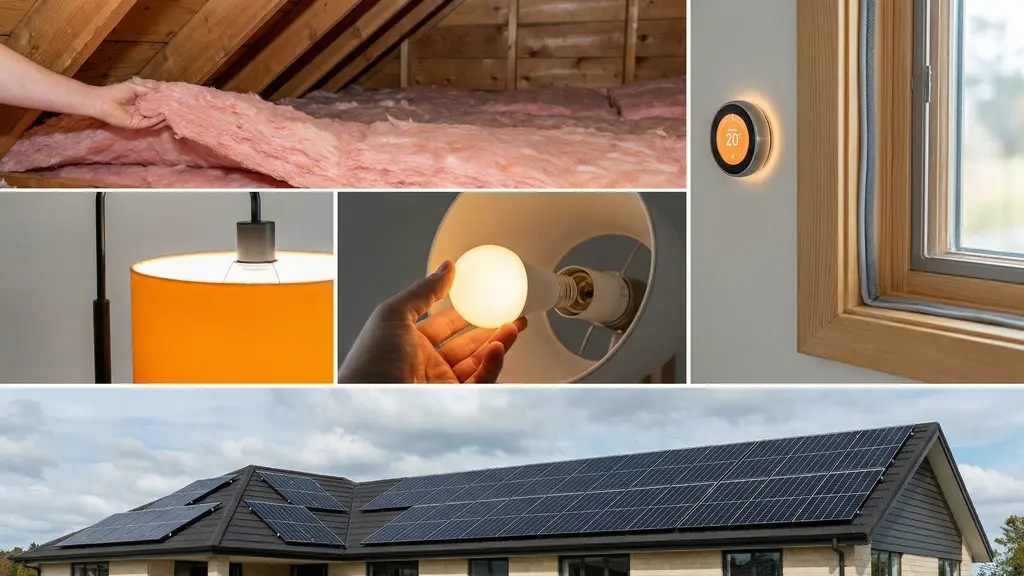Energy-efficient home with new insulation and smart thermostat installed